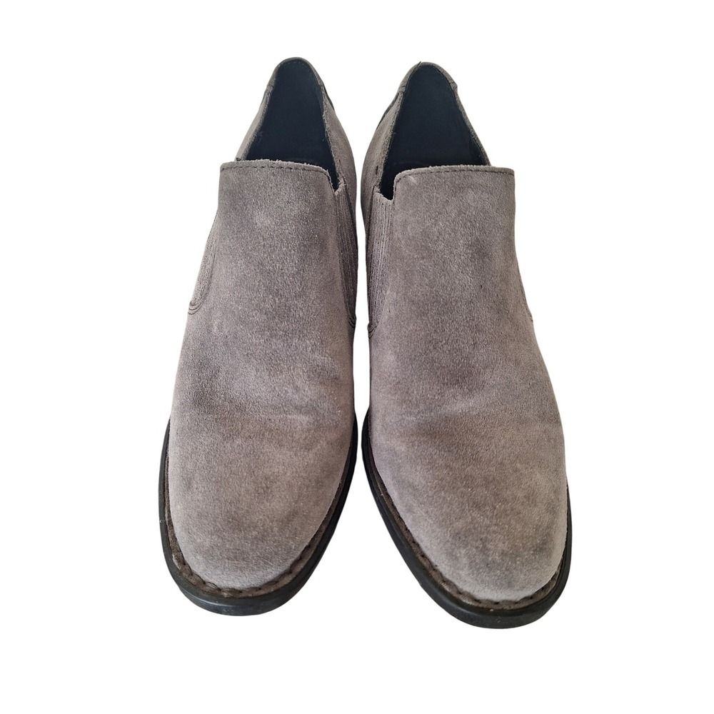 Born‎ Fredrika Women's Boots Suede Ankle Shooties Comfort Block Heel 7M Gray